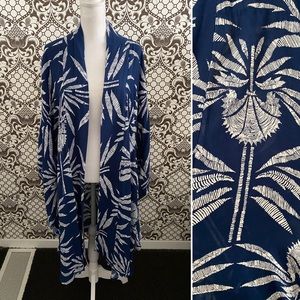 Anthropologie Blue and White Swim Coverup